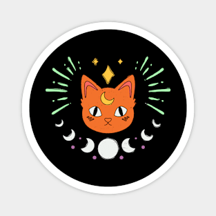 Magical Orange Cat Magnet